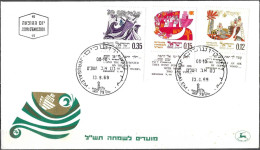 Israel 1969 FDC Jewish New Year Festivals The Flood Noah [ILT1916] - Cartas & Documentos