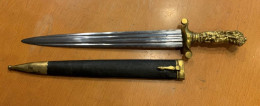 Épée De Chasse à Poignée Dorée. L'Europe. M1815. (T409) - Armes Blanches