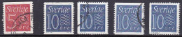 SE171b – SUEDE – SWEDEN – 1957 – NEW NUMERAL TYPE – MI 429/30 USED - Gebraucht
