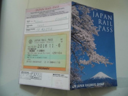 Tessera "JAPAN RAIL PASS 2016" - Mondo