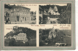 CPA - FERRETTE (68) - Carte Type Gruss-Souvenir-Multivues De 1911 - Hôtel New York - Ferrette