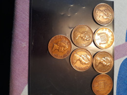 Lot De 7 Pieces De 1 New Penny Et 1 Penny De 1971 A 1988 - 1 Penny & 1 New Penny