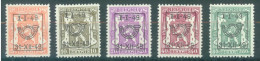 BELGIUM - I-I-1949 31-12-1949 - MNH/** - STAATSWAPPEN PETIT SCEAU DE L'ETAT -  COB PRE589-593 - Lot 25925 - Typo Precancels 1936-51 (Small Seal Of The State)