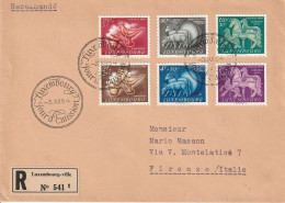 Luxembourg Lettre Recommandée Luxembourg - Ville  Pour L'Italie 1954 - Brieven En Documenten