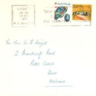 AUSTRALIA - 1974, STAMPS COVER  TO ENGLAND. - Briefe U. Dokumente