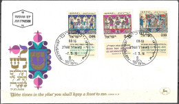 Israel 1972 FDC Passover Festivals Three Pilgrimage [ILT1922] - Judaika, Judentum