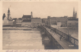D8565) LINZ A. D. Donau - Von Urfahrt Gesehen ALT !! Brücke Personen - Häuser ALT 1930 - Linz