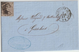 1864 - BELGIQUE - LETTRE De MARCHIENNE-AU-PONT => GOSSELIES - 1849-1865 Médaillons (Autres)