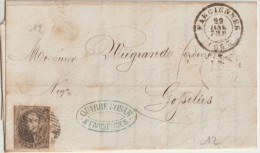 1863 - BELGIQUE - LETTRE De MARCIENNES => GOSSELIES - 1849-1865 Médaillons (Autres)