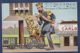 CPA Monaco Monte Carlo Jeu Casino Non Circulé Surréalisme Poussins Pole Albert Premier Satirique Caricature - Monte-Carlo