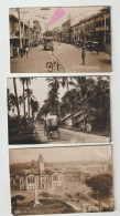 CPA PHOTO - SINGAPOUR - Lot De 3 Cartes Postales - High Street, Lown Hall, Subure - Non Voyagées Vers 1920 Environ - Singapour