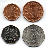 UGANDA - Set Of Four Coins 1, 2, 5, 10 Shillings, Copper, Steel, Year 1987, KM # 27, 28, 29, 30 - Ouganda