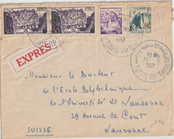 1957 - TUNISIE - ENVELOPPE EXPRES ! De TUNIS => LAUSANNE (SUISSE) ! - Tunisia