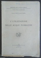 L'utilizzazione Delle Acque Pubbliche Autografo 1928 Ministero Lavori Pubblici - Derecho Y Economía