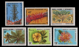 Neukaledonien 1978/80 - Mi-Nr. 608-609, 636-637 & 646-647 ** - MNH - Flora - Unused Stamps