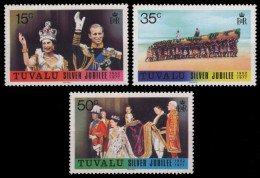 Tuvalu 1977 - Mi-Nr. 43-45 ** - MNH - 25 Jahre Regentschaft - Tuvalu