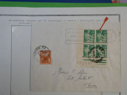 DF11 ALGERIE E.A  BELLE LETTRE RARE  SUR FEUILLE  1963 TLEMCEN  +EA SURCHARGE MANUELLE   BLOC DECARIS .++ - Lettres & Documents