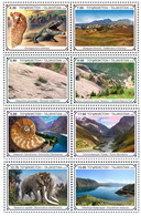 Tajikistan 2020 Paleontology Of Tajikistan Dinosaurs World Set Of 8 Stamps MNH - Fossielen