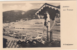 D8567) MATREI Am Brenner - Schöllhorn - Tolle FOTO AK Mit Holzkreuz Im Vordergrund U. Blick Auf ORT 1933 - Matrei Am Brenner