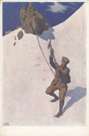 Climbing , Alpinism , Bergsteigen , Escalade Old Postcard Signed Otto Barth - Escalade