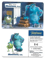 Spain Disney's Monsters Inc, Chip Phone Card €5, No Value, Perfect Condition # Monsters - Disney