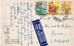 CP 1956  PARAVION  -  KALINA  LEOPOLDVILLE   LYCEE DU SACRE COEUR     2 SCANS - Covers & Documents