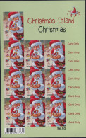 Christmas Island 2014 Christmas Foil P&S Sheet Sc 534a Mint Never Hinged - Christmas Island