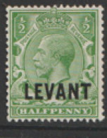 British Levant  British Currency  1911  SG  L16  1/2d  Mounted Mint - Brits-Levant