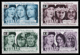 Tuvalu 1992 - Mi-Nr. 615-618 ** - MNH - Entdeckung Amerikas - Tuvalu