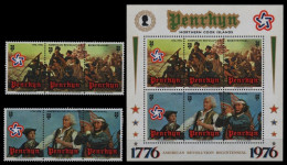 Penrhyn 1976 - Mi-Nr. 73-78 & Block 2 ** - MNH - 200 Jahre Unabhängigkeit - Sonstige - Ozeanien