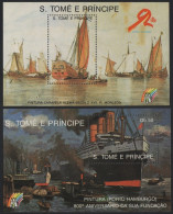 São Tomé & Príncipe 1989 - Mi-Nr. Block 201-202 ** - MNH - Schiffe / Ships - Sao Tome Et Principe