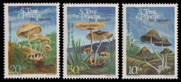 São Tomé & Príncipe 1984 - Mi-Nr. 937-939 ** - MNH - Pilze / Mushrooms - Sao Tome Et Principe