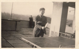 Table Tennis Ping Pong Real Photo Postcard Ca.1930 - Tennis Tavolo