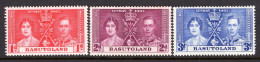 Basutoland 1937 KGVI Coronation Set HM (SG 15-17) - 1933-1964 Kronenkolonie