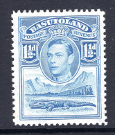 Basutoland 1938 KGVI Crocodile & Mountains - 1½d Light Blue HM (SG 20) - 1933-1964 Colonia Britannica
