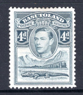 Basutoland 1938 KGVI Crocodile & Mountains - 4d Grey HM (SG 23) - 1933-1964 Kronenkolonie