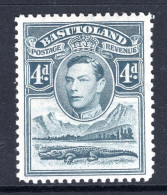 Basutoland 1938 KGVI Crocodile & Mountains - 4d Grey HM (SG 23) - 1933-1964 Crown Colony