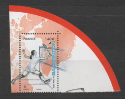 France, 2020, MNH, Sport, Badminton, Stamp From Miniature Sheet - Badminton
