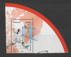 France, 2020, MNH, Sport, Badminton, Stamp From Miniature Sheet - Bádminton