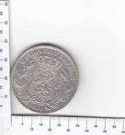 CR1746 MONEDA BÉLGICA 5 FRANCOS 1869 PLATA - 5 Frank