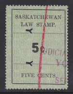 Canada Revenue (Saskatchewan), Van Dam SL21, Used - Fiscale Zegels