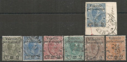 Regno Kingdom 1890 Valevole Stampe C.2 Soprast.OVPT C.2 Serie 6v Set Used + Frammento C.20 Annulli Originali & PERFETTI - Lotti E Collezioni