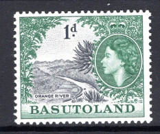 Basutoland 1954-58 QEII Pictorials - 1d Orange River HM (SG 44) - 1933-1964 Colonia Británica