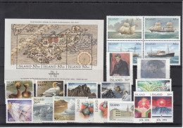 Iceland 1991 - Full Year MNH ** - Komplette Jahrgänge