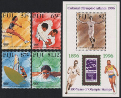 Fidschi 1996 - Mi-Nr. 770-773 & Block 18 ** - MNH - Olympia Atlanta - Fiji (...-1970)