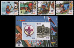 Fidschi 2007 - Mi-Nr. 1210-1213 & Block 53 ** - MNH - Pfadfinder / Scouts - Fiji (...-1970)