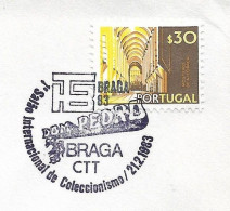 Portugal Cachet Commémoratif Hotel D. Pedro Braga 1983 Event Postmark - Flammes & Oblitérations