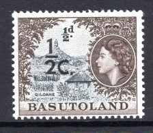 Basutoland 1961 Decimal Surcharges - ½c On ½d Qiloane HM (SG 58) - 1933-1964 Colonie Britannique