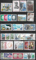 MONACO 1977 Complet 46 Timbres Neufs ** 1079 à 1124, - Avec Bloc 13 - Full Years