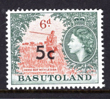 Basutoland 1961 Decimal Surcharges - 5c On 6d Herd Boy - Type I - HM (SG 63) - 1933-1964 Colonie Britannique